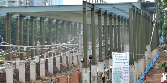 Proyek kereta api Bandara Soekarno-Hatta terus dikebut