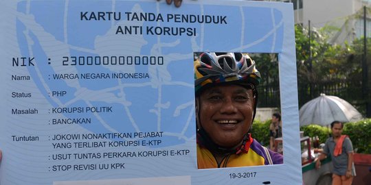 Aksi warga Jakarta kawal kasus korupsi e-KTP