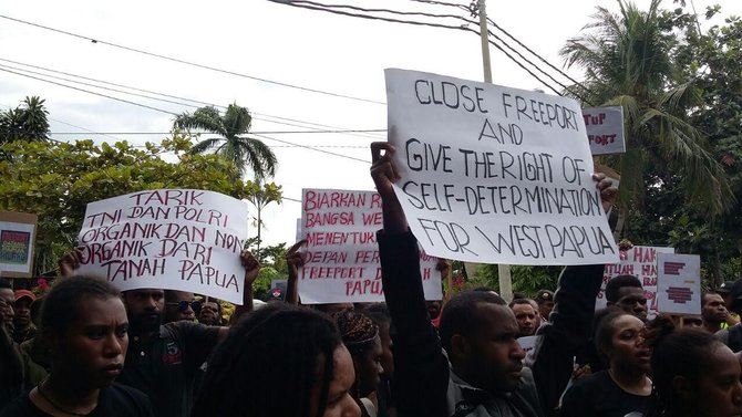 mahasiswa papua demo konjen as