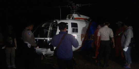 Helikopter Mabes Polri mendarat mendadak di Sindag Jaya Tangerang