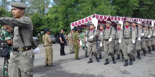 3.500 Satpol PP & Linmas peringati HUT ke-67 & ke-55 di Manahan