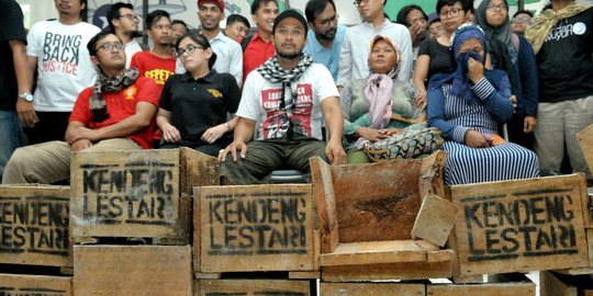 Wajah duka petani Kendeng kenang perjuangan Patmi tolak pabrik semen