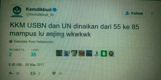 Akun Twitter Kemdikbud RI diduga dihack, ini bantahan admin