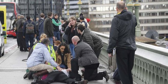 Kronologi penyerangan parlemen Inggris yang tewaskan lima orang