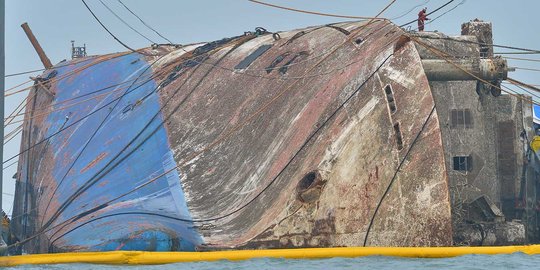 Begini detail kapal feri Sewol usai tenggelam 35 bulan