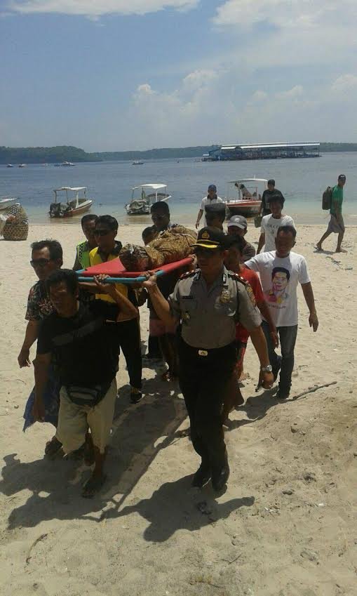 kecelakaan perahu motor di nusa lembongan