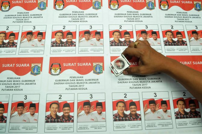 surat suara pilkada dki