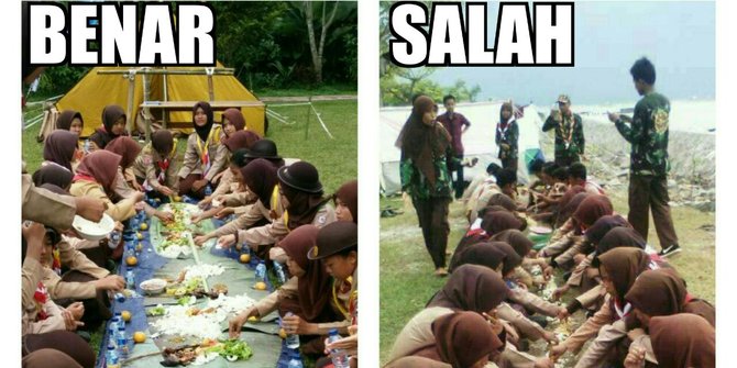 Pramuka Kabupaten Tangerang: Makan di Tanah Merupakan Hukuman