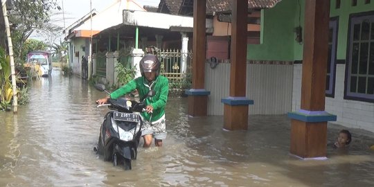 Ratusan rumah di Mojokerto terendam banjir, aktivitas warga lumpuh