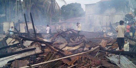 Kebakaran di Kuansing, 20 ruko dan 11 kios ludes dilalap api