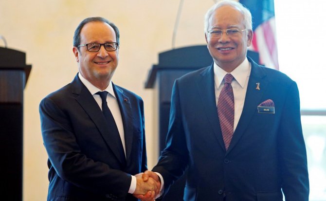presiden prancis francois holande temui pm malaysia najib razak