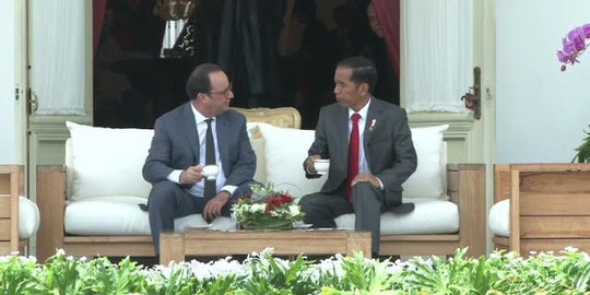 Jokowi terima Presiden Prancis di Istana