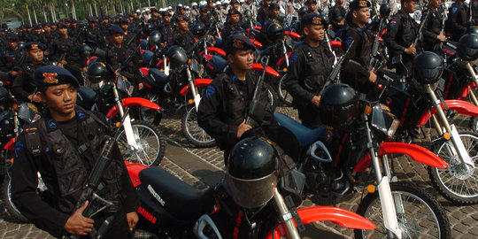 Amankan aksi 313, ratusan Brimob Polda Riau terbang ke Jakarta