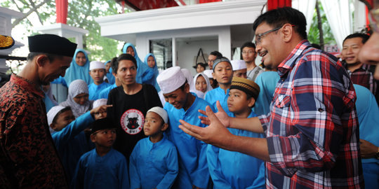 Djarot diarak saat hadiri pengajian Golkar di Jagakarsa