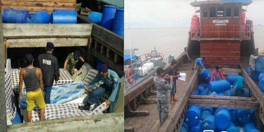 TNI AL gagalkan penyelundupan kasur bekas dari Malaysia