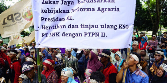 Rumah digusur, warga Desa Mekar Jaya Langkat demo BPN dan DPRD Sumut