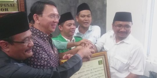 Ditemani Idrus Marham, Ahok-Djarot silaturahmi ke DPP GP Ansor