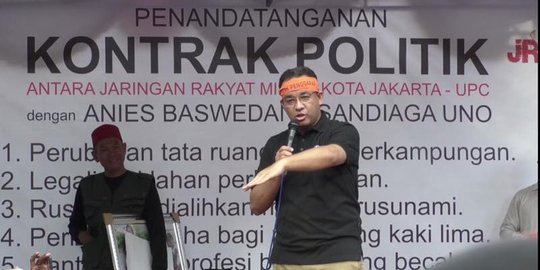 Anies teken kontrak politik dengan Jaringan Rakyat Miskin Kota