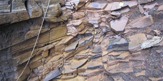 Lempengan batu di Mojokerto diperkirakan berusia 2-5 juta tahun