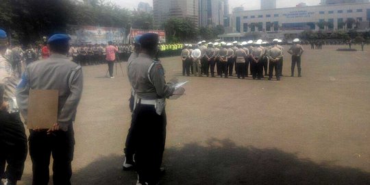 Sejumlah titik perbatasan Jakarta dijaga polisi jelang pencoblosan