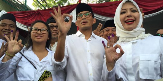 Kalah di putaran pertama, Sandi optimis menang di TPS nya kali ini