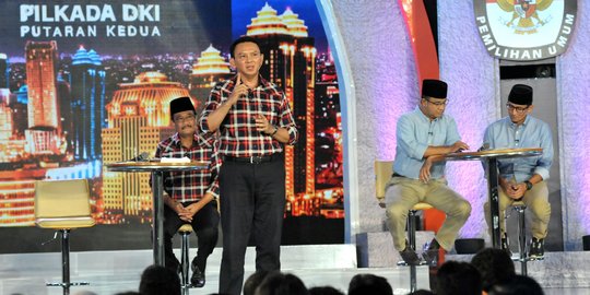 Hitung cepat sementara LSI: Ahok 51, 37 %, Anies 48, 63 %