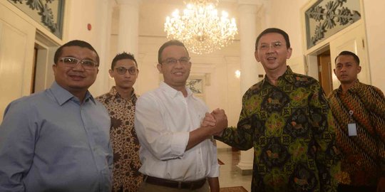 Anies Baswedan temui Ahok di Balai Kota