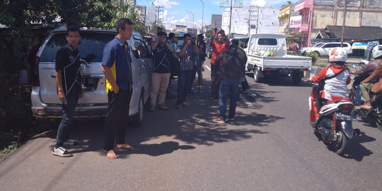 Rekonstruksi penembakan Honda City digelar di Palembang