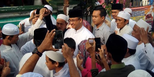 Anies Baswedan senang banyak warga Jakarta rayakan kemenangannya