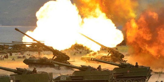 Korea Utara pamer kekuatan tempur usai AS-Korsel unjuk gigi