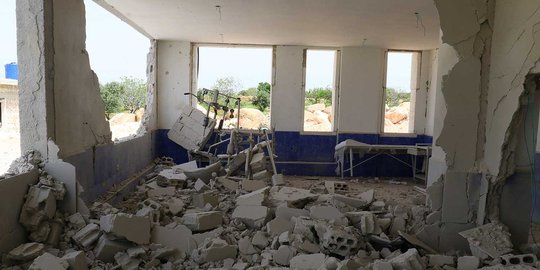 Rumah sakit di Suriah hancur berantakan usai dihantam serangan udara