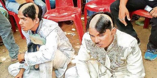 Baru 3 jam menikah, pria ini diceraikan istri dan dicukur gundul