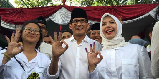 Sandi sebut perolehan suaranya pecahkan rekor Jokowi di Pilgub 2012