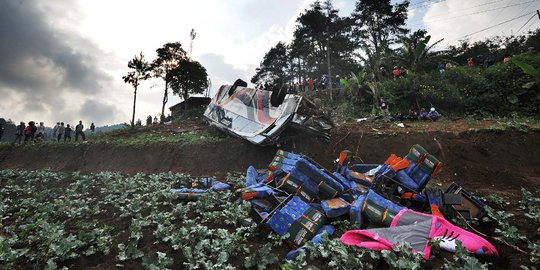 Polda Jabar: Dua kecelakaan tragis di Puncak karena rem bus blong