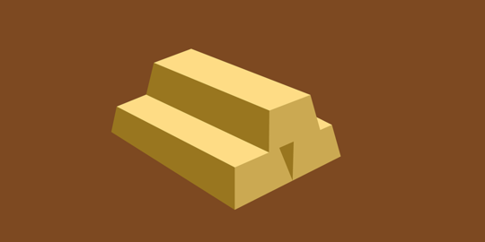 Hari ini harga emas terperosok ke posisi Rp 580.000 per gram