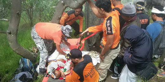 I Gede Tanu jatuh ke jurang usai ritual di kawah Gunung Agung