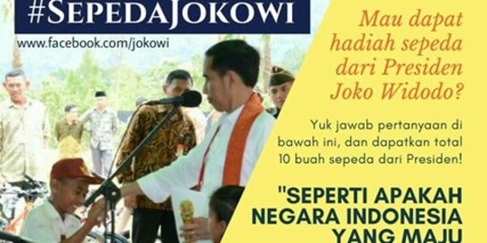 Jawab kuis Jokowi di FB, warga Sampit ini girang dikirimi sepeda