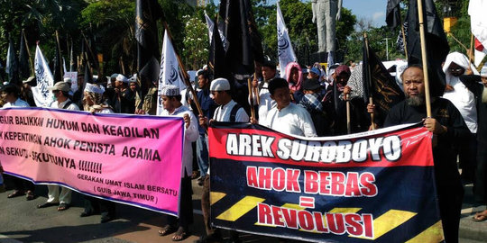 Jelang vonis kasus Ahok, GUIB gelar aksi di Surabaya