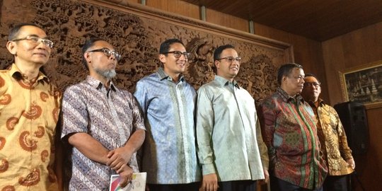 Ini tugas tim Pakar, Pengarah dan Sinkronisasi Anies-Sandi