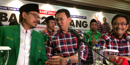 Djarot sebut Djan Faridz dan Prasetio Edi pasang badan buat Ahok