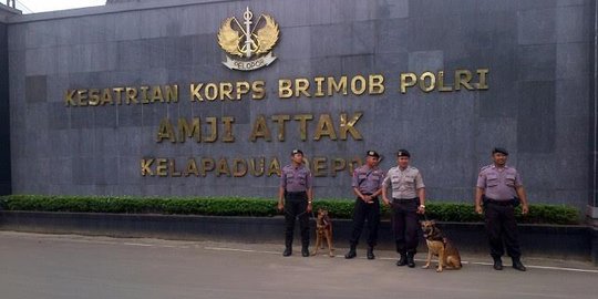 Jaga ketat Mako Brimob, polisi kerahkan anjing K9