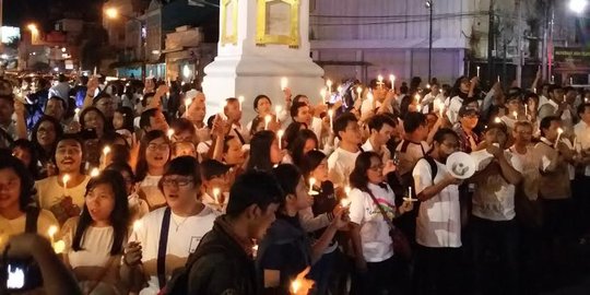 Aksi lilin buat Ahok di Yogyakarta sempat ricuh, 4 orang ditangkap