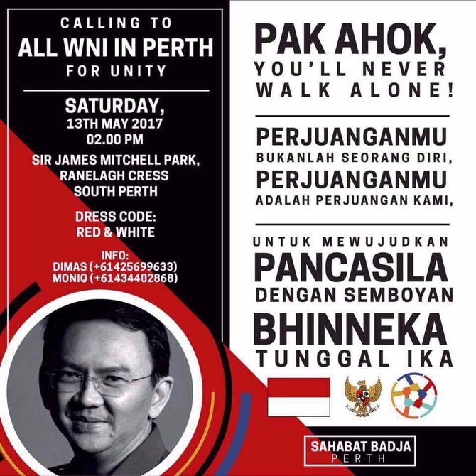 solidaritas ahok di perth