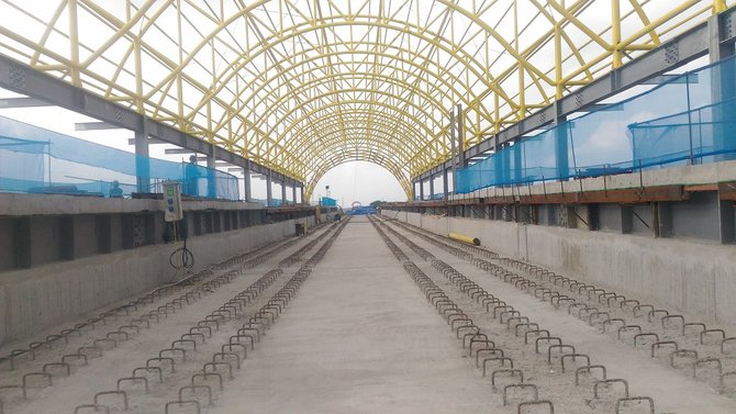 kemenhub tinjau lrt di palembang