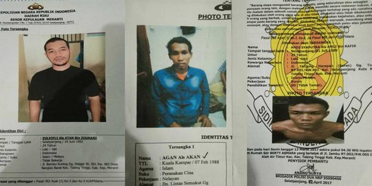 3 Tahanan cabang Rutan Selatpanjang kabur dengan jebol plafon