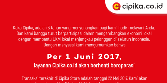 Cipika, e-commerce besutan Indosat tutup