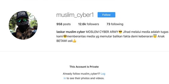 Admin akun muslim_cyber1 terancam hukuman 6 tahun penjara