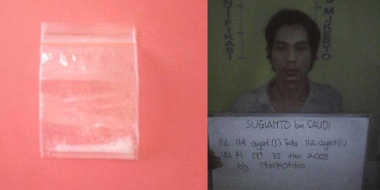 Edarkan sabu, Sugianto ditangkap polisi saat menunggu pelanggannya