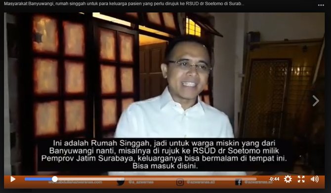 bupati banyuwangi abdullah azwar anas mengecek rumah singgah di surabaya