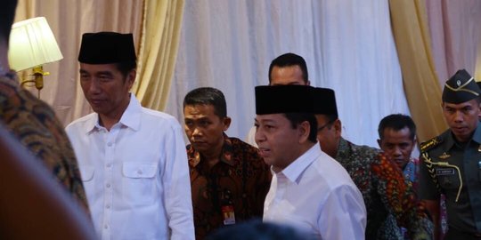 Jokowi dan pejabat negara buka puasa di rumah Setya Novanto